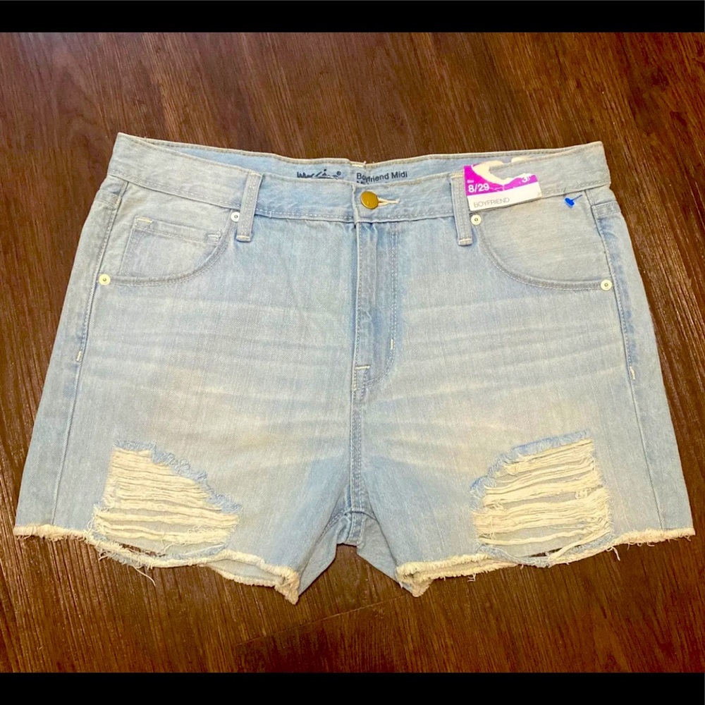 Massimo Distressed Denim Jean Shorts NWT